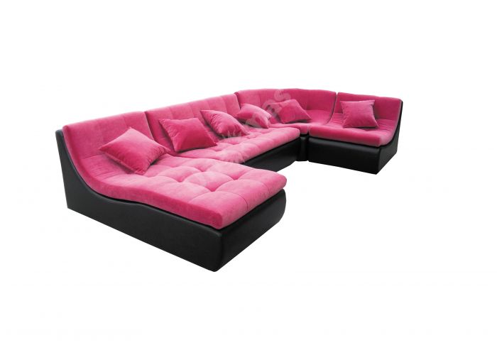 Lulu modularna kutna sofa, lagano posteljina