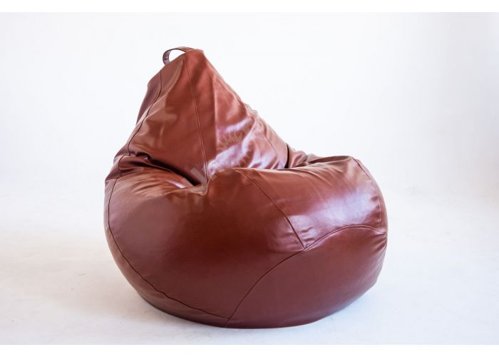 Кресло-груша Экокожа коричневая