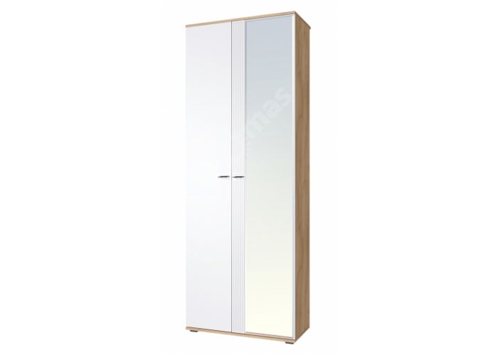 Эмилия Шкаф для одежды ЭЛ-13К комбинированный дуб крафт золотой/меренга