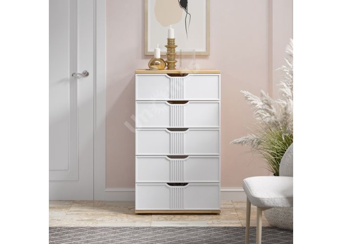 Эмилия Комод ЭЛ-18 дуб крафт золотой/меренга