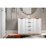 Эмилия Комод ЭЛ-21 дуб крафт золотой/меренга