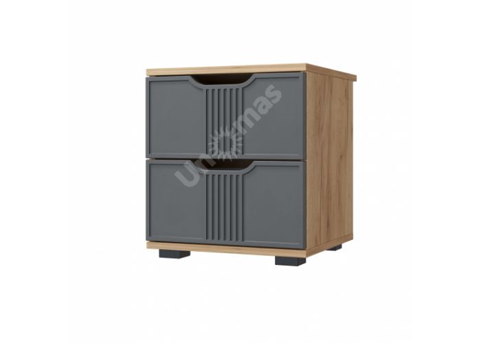 Тумба прикроватная Эмилия ЭЛ-25 дуб крафт золотой/графит