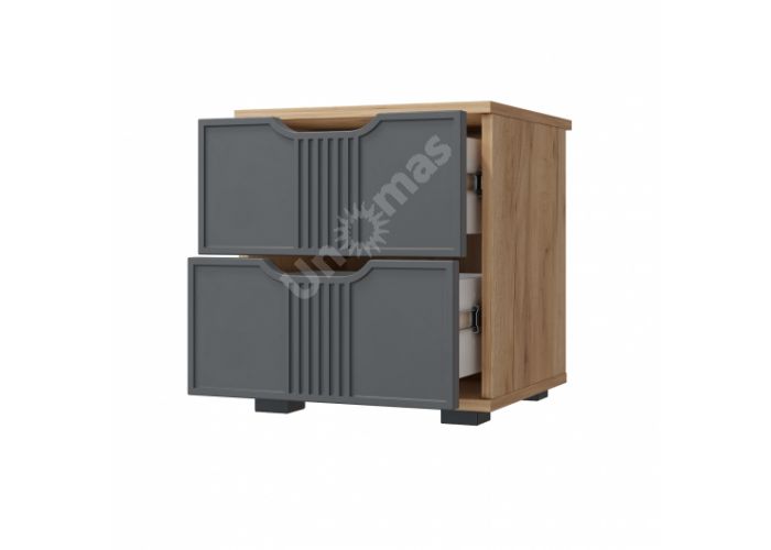 Тумба прикроватная Эмилия ЭЛ-25 дуб крафт золотой/графит