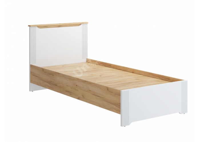 Эмилия Кровать ЭЛ-27 дуб крафт золотой/меренга