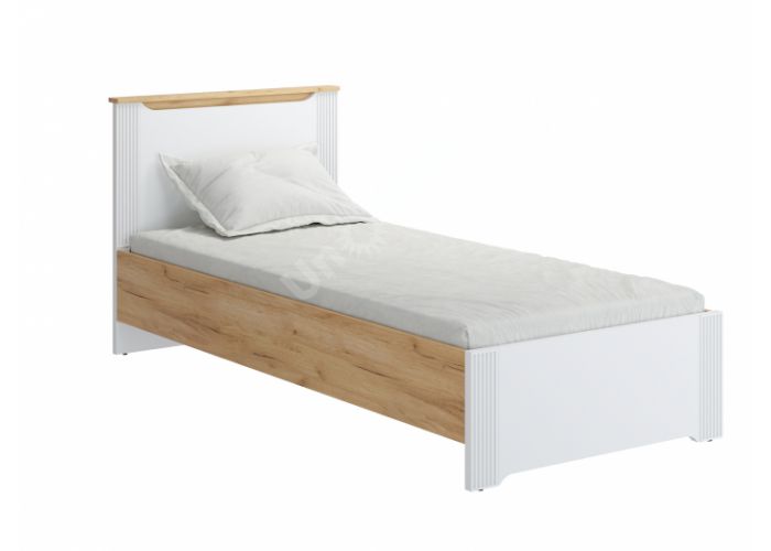 Эмилия Кровать ЭЛ-27 дуб крафт золотой/меренга