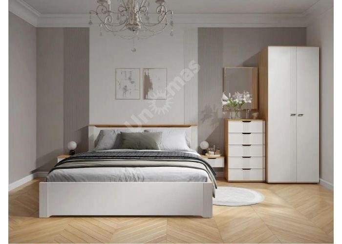 Эмилия Комод ЭЛ-18 дуб крафт золотой/меренга