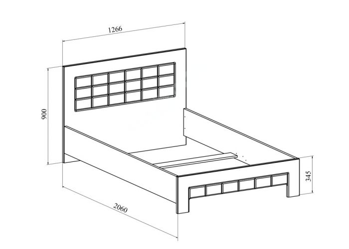 Изабель, ИЗ-710K (200х120) Кровать (без ламелей и опор)