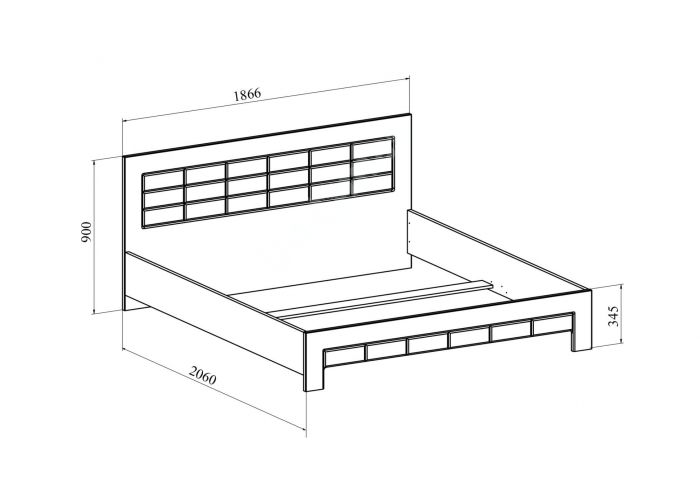 Изабель, ИЗ-713K (200х180) Кровать (без ламелей и опор)