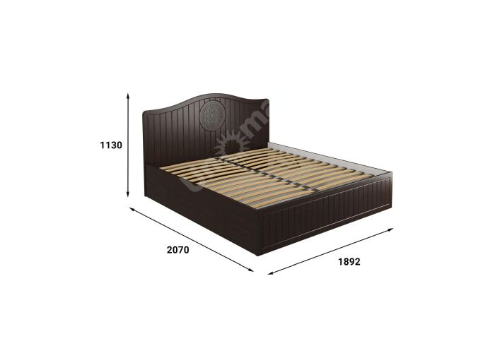 Монблан, Кровать «Монблан» МБ-607К (2000х1800) венге/орех шоколадный