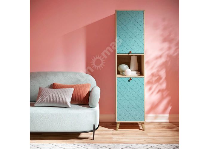 Пенал Велламо, ВО-03 блэквуд ячменный/бирюза