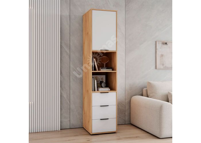 Пенал Оптима, ОП-03 дуб крафт золотой/меренга