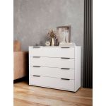 Комод Оптима, ОП-04 белый структурный/меренга