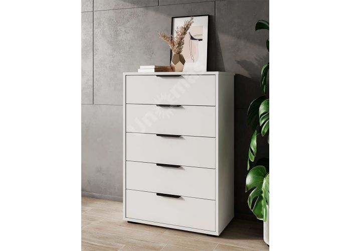 Комод Оптима, ОП-05 белый структурный/меренга