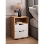 Тумба прикроватная Оптима, ОП-07 дуб крафт золотой/меренга