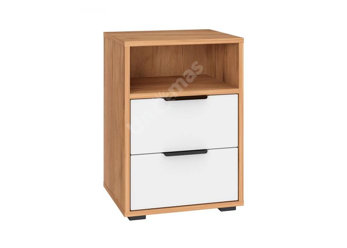 Тумба прикроватная Оптима, ОП-07 дуб крафт золотой/меренга