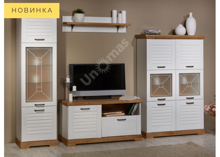 Кантри, Пенал низкий со стеклом Кантри, Пенал низкий со стеклом