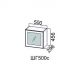 Классика Сосна белая, ШГ500с/456 Шкаф навесной (горизонтальный со стеклом)