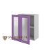 Волна Фиолетовый, Ш600с/720 Шкаф навесной (со стеклом)