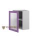 Волна Фиолетовый, Ш600ус/720 Шкаф навесной угловой (со стеклом)