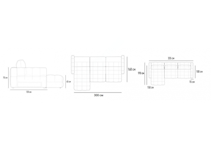 Диван Угловой "Лондон" +шезлонг